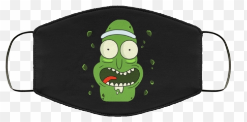 Funny Pickle Rick Face Mask - Cloth Face Mask Png,Pickle Rick Png