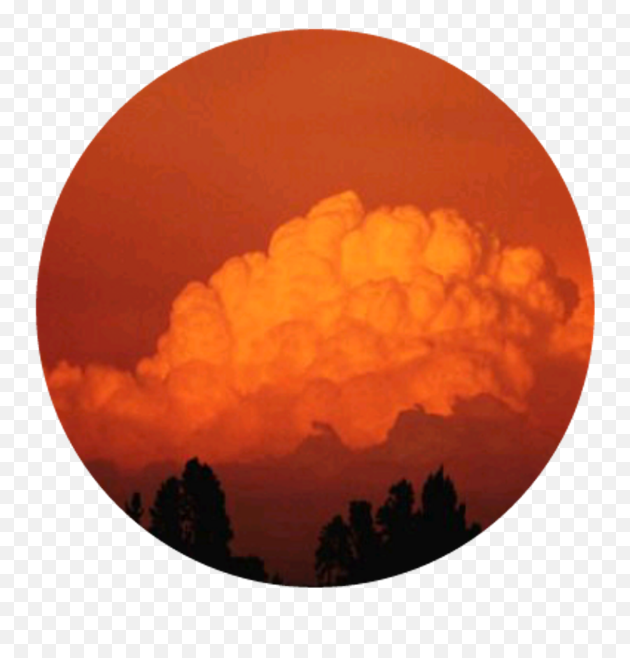 Download Cloud Silhouettes Orange Aesthetic Aestheticcircle - Orange Aesthetic Png,Cloud Pngs