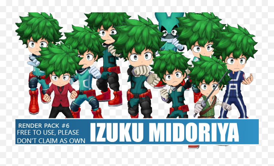 Izuku Midoriya Render - Cartoon Png,Midoriya Png