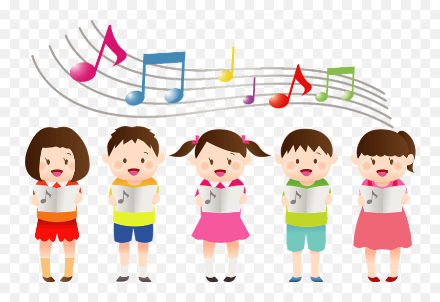 Children Singing Music Clipart - Music Png,Music Clipart Png
