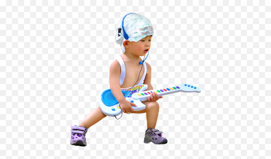 Baby Rock Out Guitar - Funny Cute Baby Png,Rock Guitar Png