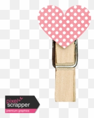 Be Mine Mini Pink Heart Clothespin - 2nd Birthday Clipart Png,Clothespin Png