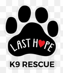Lhk9 Paw Print Logo Clear Sticker Decal - Last Hope K9 Rescue Png,Paw Print Logo