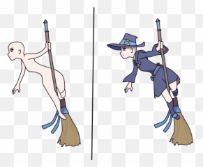 Little Witch Academia Base - On Broom Drawing png