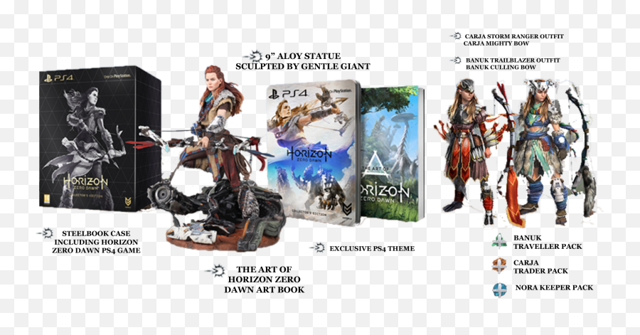 Download Hd Horizon Zero Dawn Collectoru0027s Edition - Horizon Banuk Trailblazer Outfit And Banuk Culling Bow Png,Horizon Zero Dawn Png