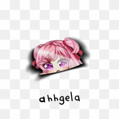 Natsuki Peeking Sticker - Girly Png,Natsuki Png