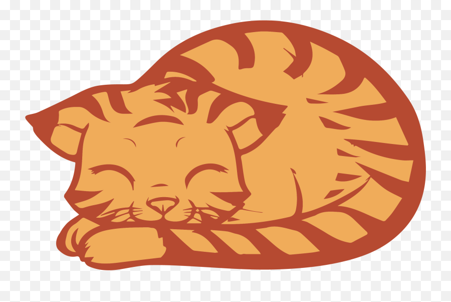 Download Sleeping Cat Clipart Png - Cat Sleeping Png Clipart Transparent,Cat Clipart Transparent