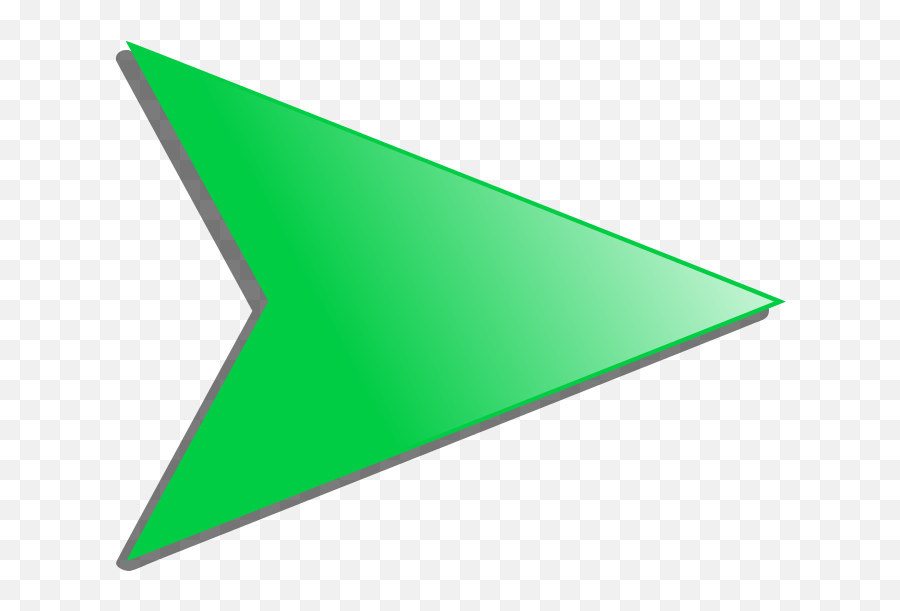 Picture Of A Arrow Pointing - Green Arrow Pointing Right Png,Green Triangle Png