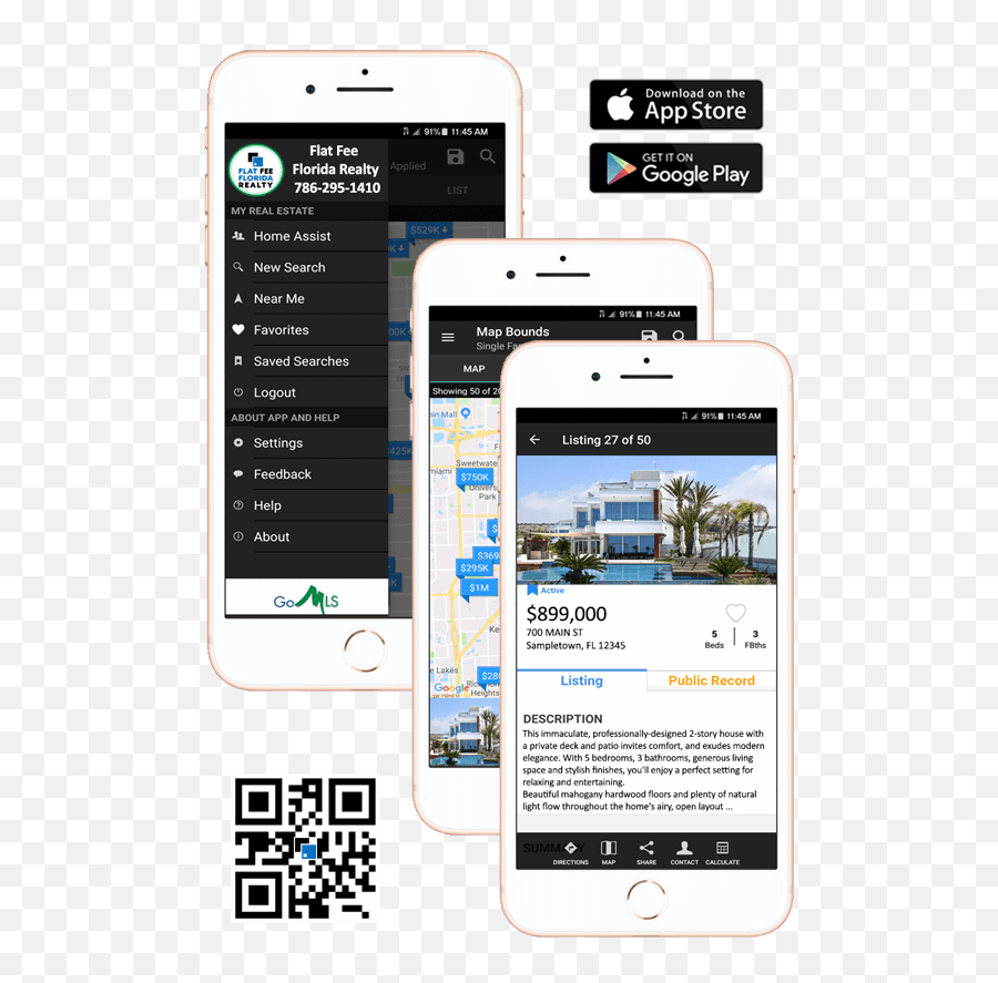 Real Estate Mobile App - Flat Fee Florida Realty Qr Code Reader Png,Trulia Logo Transparent
