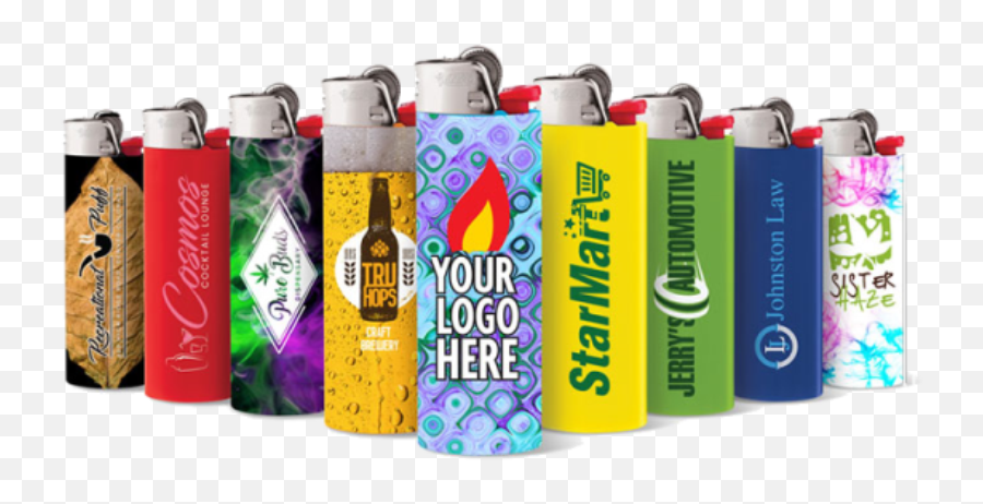 Custom Printed Full Color Bic Lighters - Hand Painted Painted Bic Lighters Png,Bic Logo Png