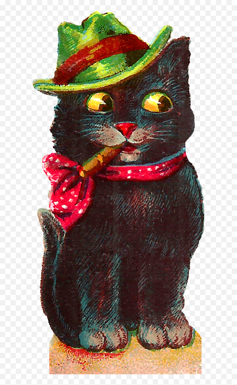 Halloween Black Cat Png Free Download - Cat Wearing A Hat Clipart,Halloween Cat Png