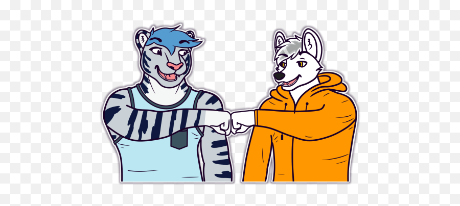 Telegram Furry Bro Fist Bump By Arilor1 - Fur Affinity Fictional Character Png,Brofist Png