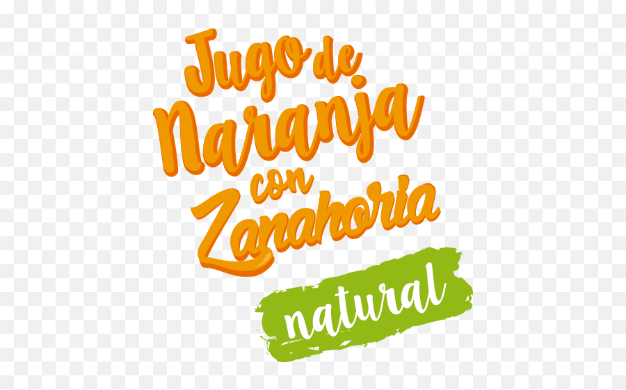 Foodnation Productos 100 Naturales Jugo De Naranja Con - Letras De Jugo De Naranja Png,Zanahoria Png