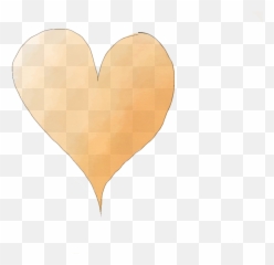 Orange Heart - Beige Png