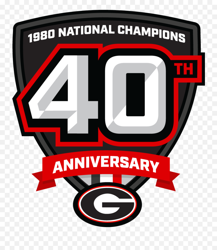 Georgia Bulldogs 40th Anniversary Of - Uga 1980 National Championship Png,Georgia Bulldogs Png