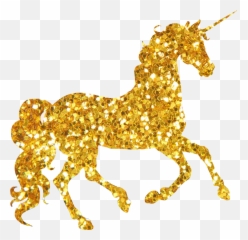 Unicorns Gold Glitter Transparent U0026 Png Clipart Free - Background Png
