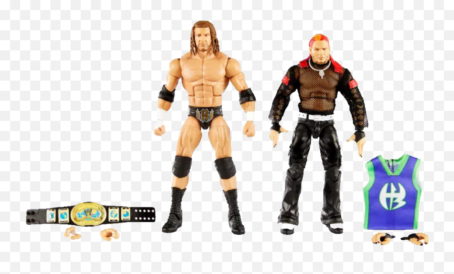 Wwe Elite Collection Jeff Hardy And Hhh - Triple H And Jeff Hardy Elite 2 Pack Png,Mcfarlane Wwe Icon Series Statue Triple H