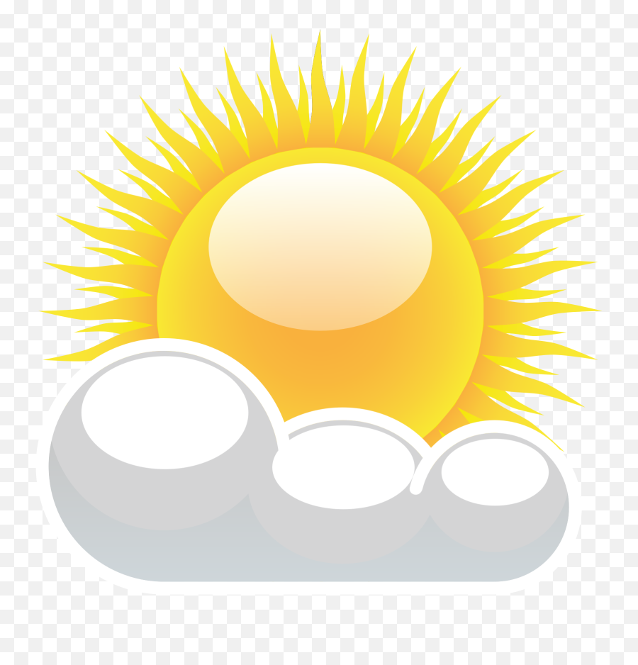 Clipart - Partly Cloudy Clipart Transparent 1601x1599 Partly Sunny Clip Art Png,Partly Cloudy Icon