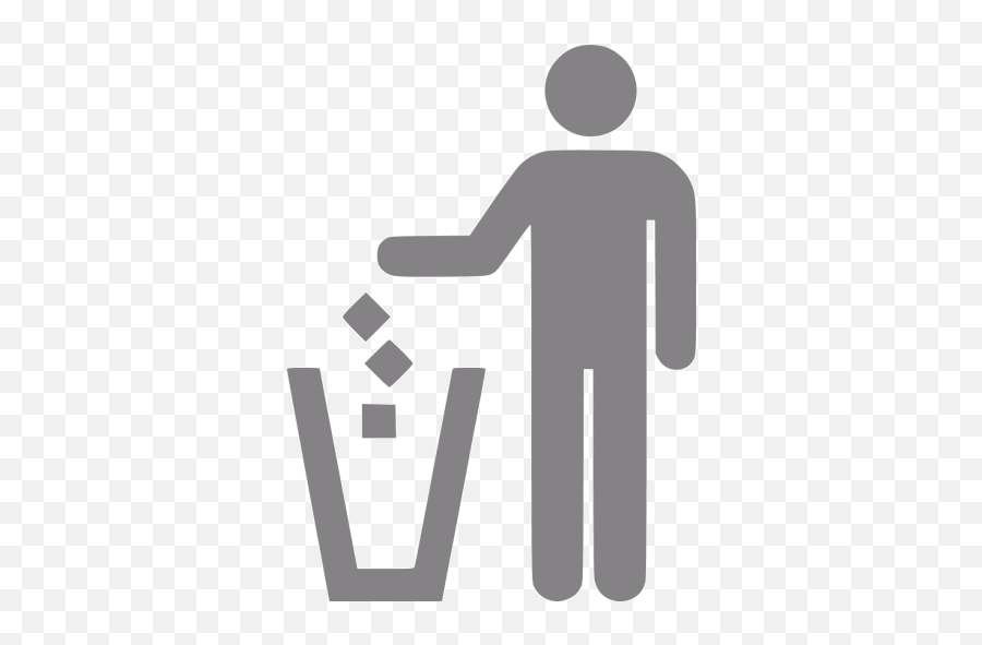 Gray Trash Icon - Clipart Disposal Png,No Trash Icon