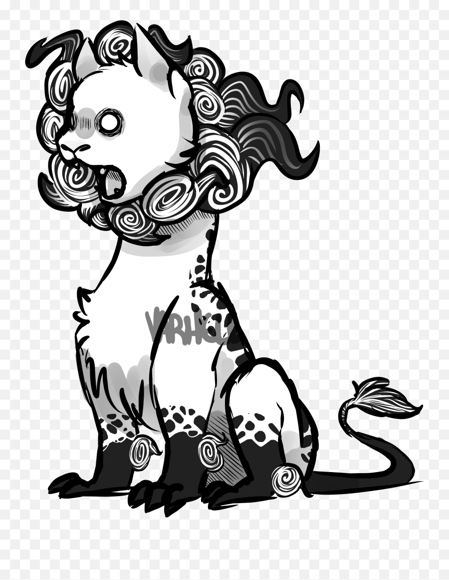 Arts Art Visual Black White Drawing - Manic Lion Cat Png,Arts Icon Png