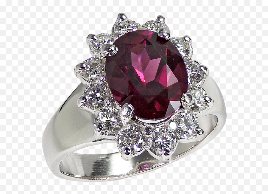 Dragon Fruit Rhodolite Garnet U0026 Diamond Ring - Solid Png,Dragon Fruit Icon