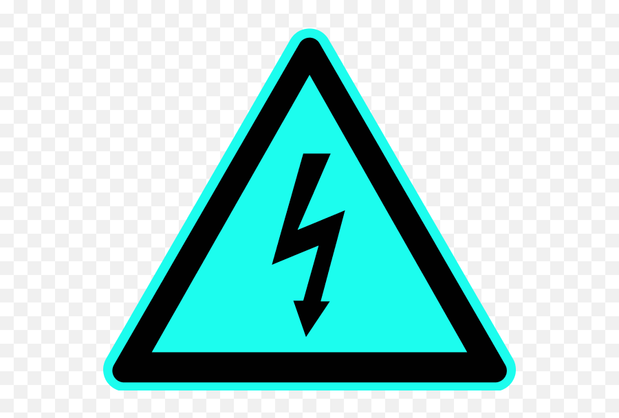 Electricity Bolt Hazard Sign Vector Clip Art Edyqwp - Electricity Clipart Png,Electricity Bolt Icon
