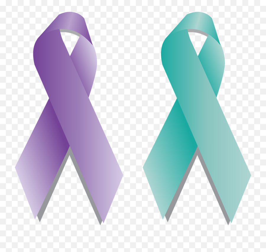 Ribbon Awareness Support Disease Medical - Teal And Png,Purple Ribbon Png