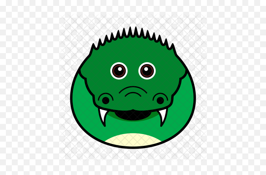 Croc Icon Of Colored Outline Style - Crocodile Face Cartoon Png,Croc Png