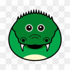 Croc Icon Of Colored Outline Style - Crocodile Face Cartoon Png,Croc Png