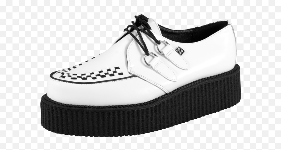 Tuk Shoes - A6803 White Leather Mondo Sole Creeper Creeper Shoes White Png,Women's Shoes Gloves Icon