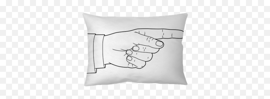 Vector Hand Sign With Pointing Finger Throw Pillow U2022 Pixers - We Live To Change Cushion Png,Pointing Finger Png