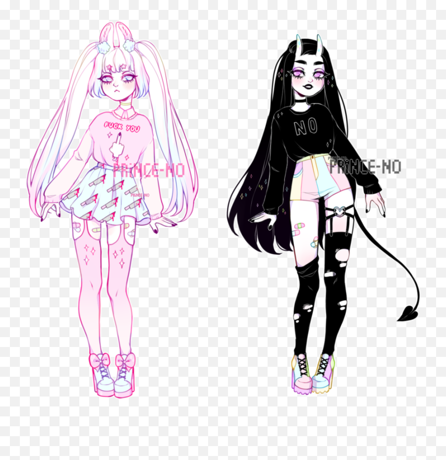 Cute Pastel Goth Drawings - Cute Pastel Goth Outfits Png,Pastel Goth Png