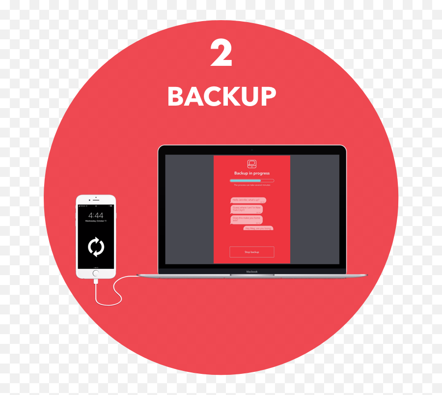 How To Create Your First Keepster Backup Using Itunes - Smart Device Png,Whatsapp Red Icon
