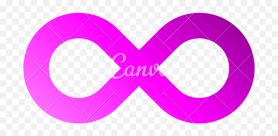 Infinity Symbol Purple - Gradient Standard Isolated Canva Png,Infinity Symbol Transparent