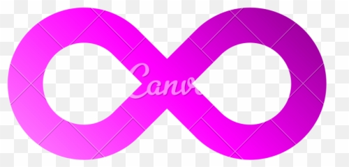 Infinity Symbol Purple - Gradient Standard Isolated Canva png