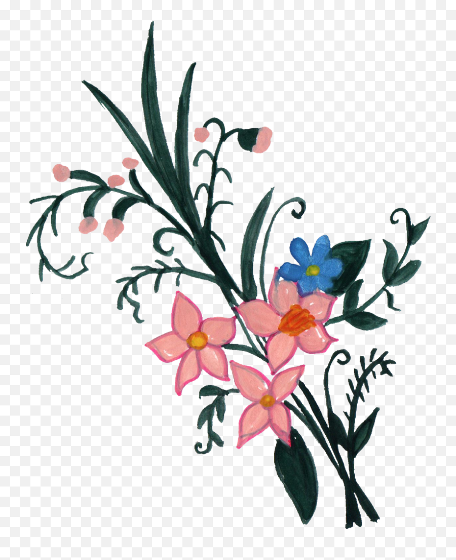 8 Paint Flower Ornament Png Transparent Vol 3 Onlygfxcom - Art,Dead Flowers Png