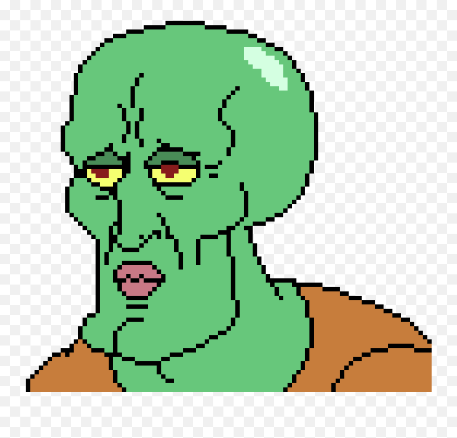 Handsome Squidward Tentacles Pixel Art Maker - 8 Bit Pixel Art Png,Squidward Png