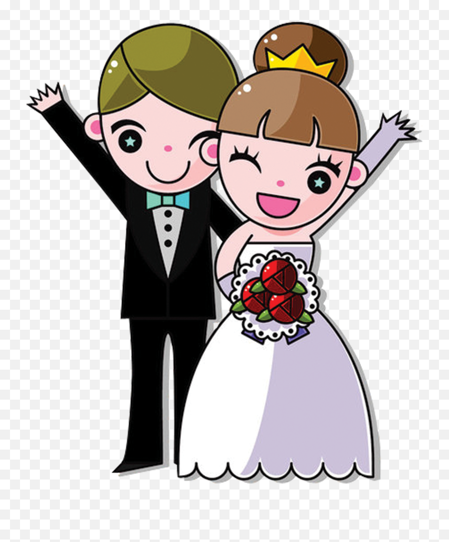 Bride Marriage Wedding Couple - Bride And Groom Animation Groom And Bride Cartoon Png,Wedding Clipart Transparent Background