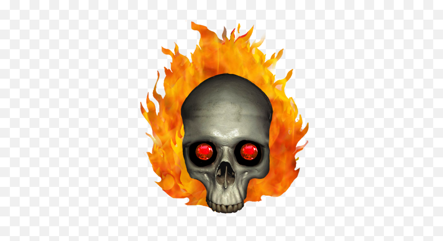 Cool Skull Clip Art - Skull Png,Fire Eyes Png