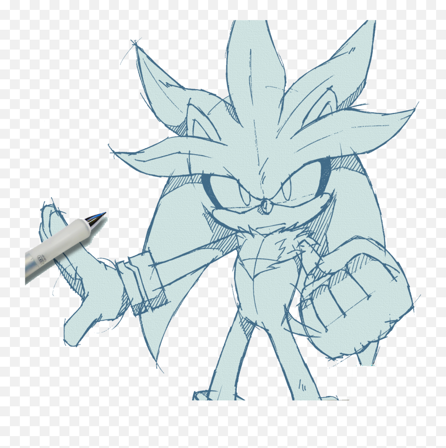 Silver Sketch 3 - Silver The Hedgehog Sketch Png,Silver The Hedgehog Png