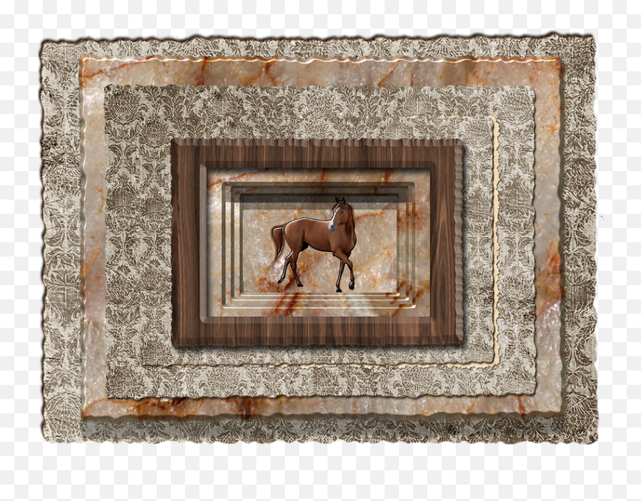 Frame Transparent Background Horse - Transparent Wooden Transparent Background Picture Frame Png,Horse Transparent Background