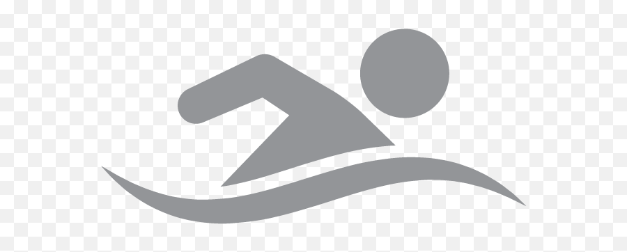 Exercise Icon Png - Pool Cartoon Black And White Swimmer Grey Pool Icon,Swimmer Png
