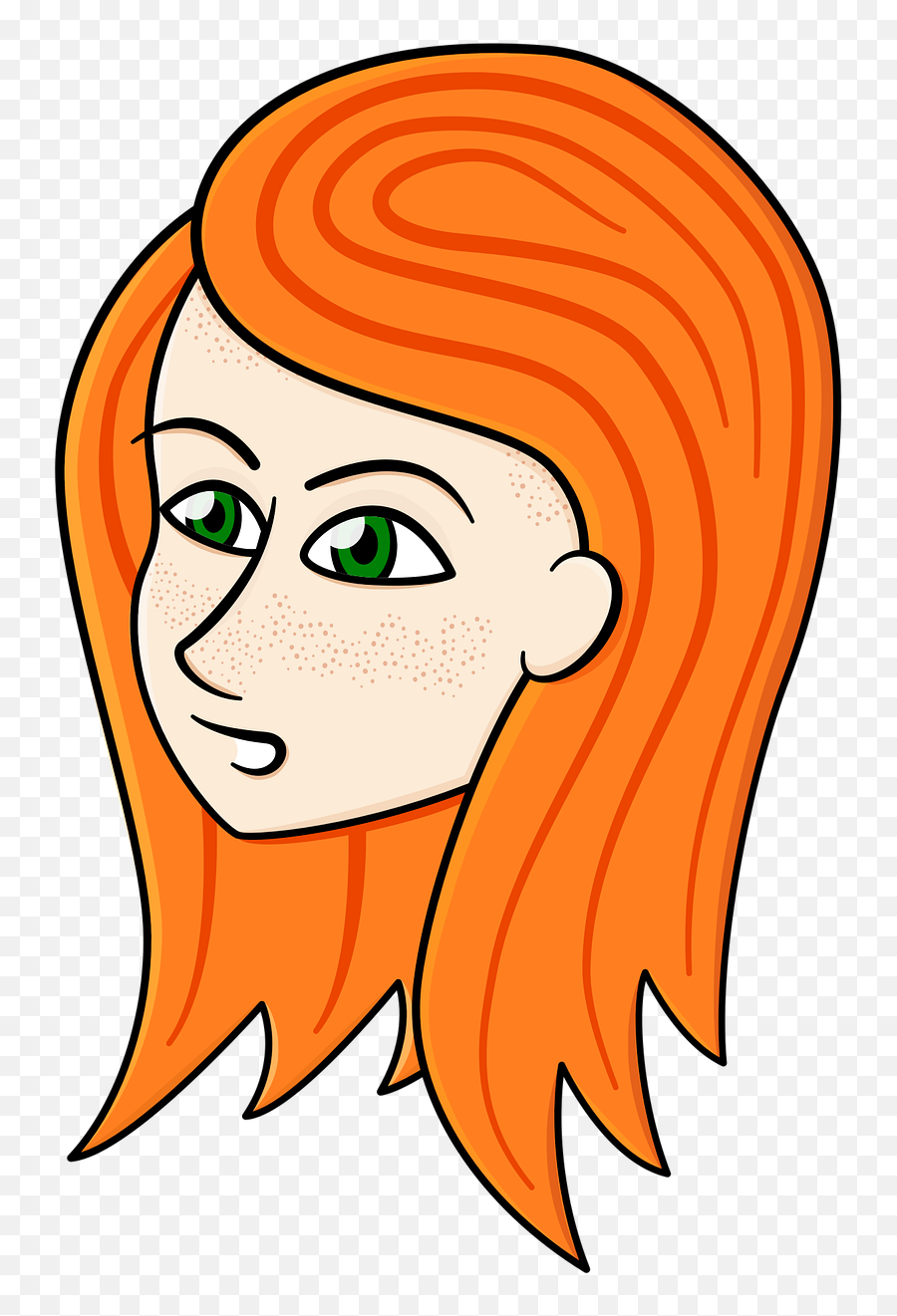 Woman Red Hair Green Eyes - Free Vector Graphic On Pixabay Mujer Con Ojos  Verdes Animados Png,Green Eyes Png - free transparent png images -  