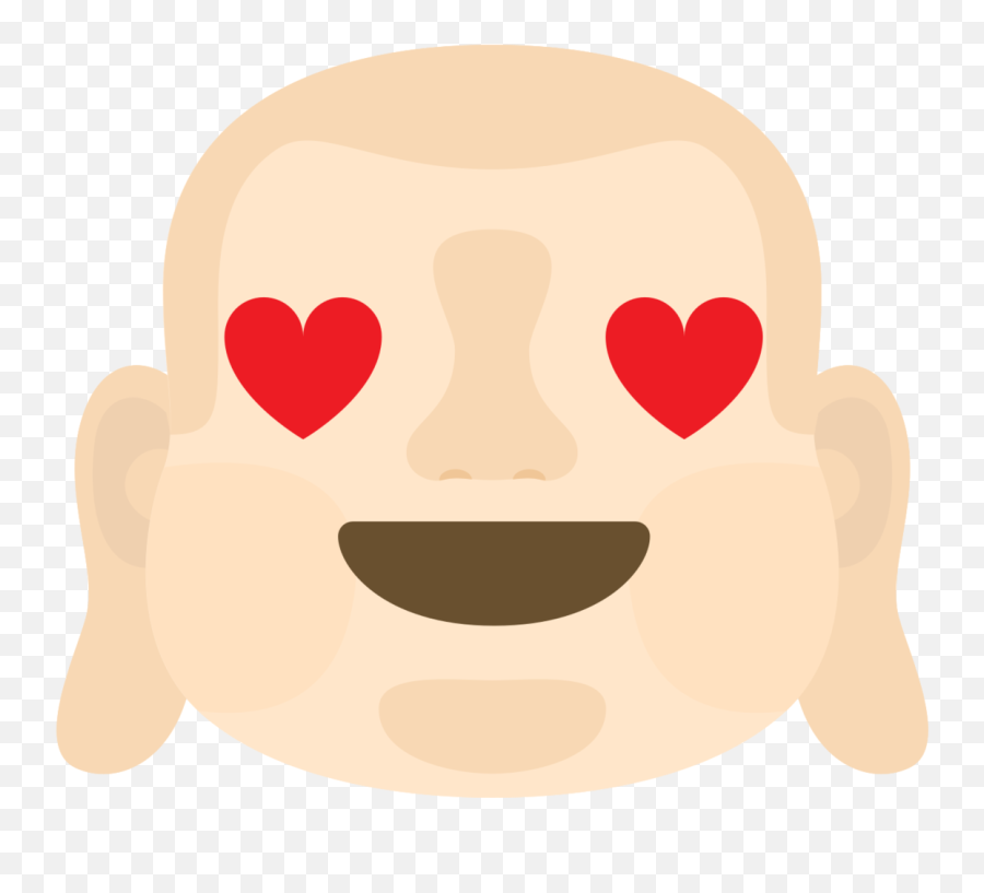 Free Emoji Buddha Face Love Png With - Happy,Heart Face Emoji Png