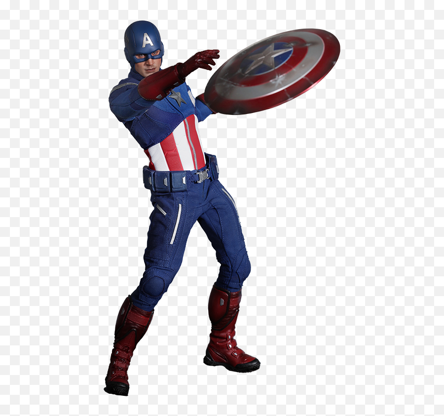 Marvel Captain America Sixth Scale Figure By Hot Toys - Avengers 2012 Captain America Transparent Png,Captain America Comic Png