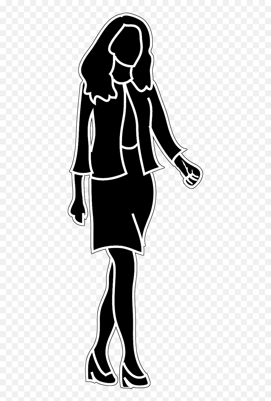 Silhouettes Of People - Silhouette Clipart Lady Clipart Black And White Whole Body Png,Woman Silhouette Png