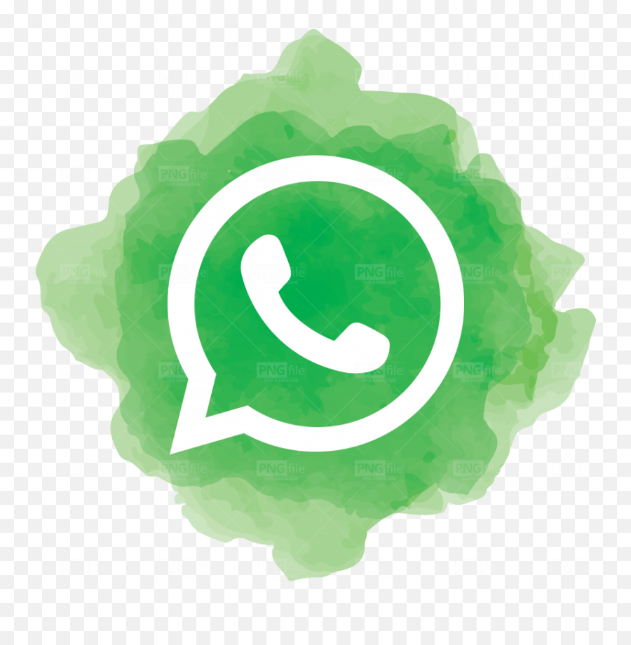 Whatsapp Watercolor Social Media Icon Logo - Photo 1034 Red Whatsapp Logo Aesthetic Png,Social Media Icon Png