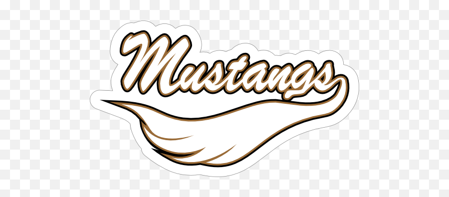 Mustangs Logo Type Mascot Sticker - Mustang Basketball Png,Mustang Logo Clipart