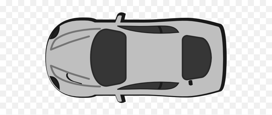 Download Gray Top View Clip Art - Outline Of A Car Car Outline Top View Png,Car Top View Png