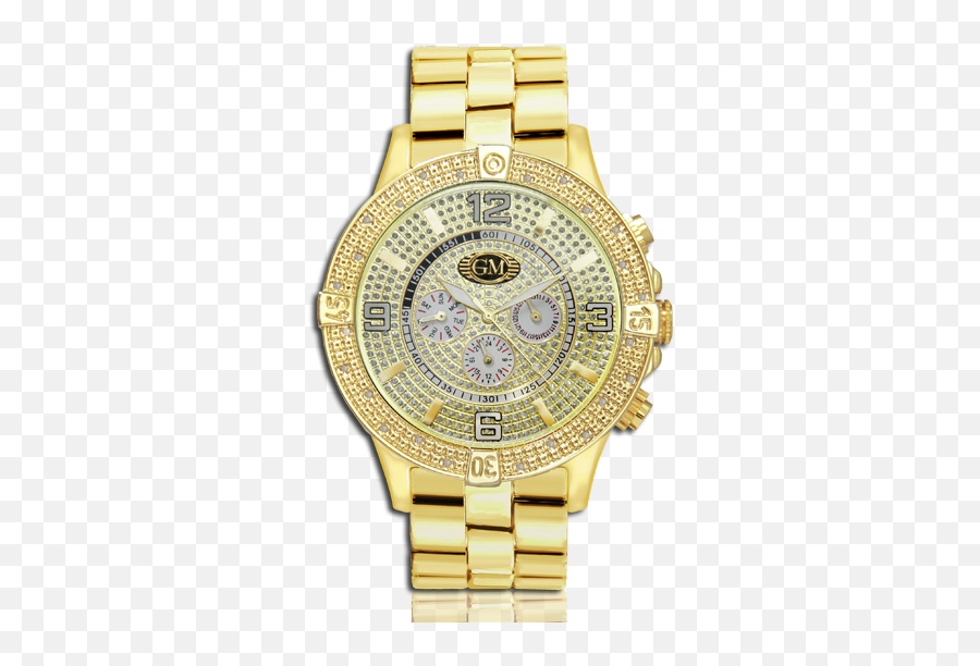 Skeleton Watch Bling - Gold Diamond Watch Png Transparent,Gold Watch Png